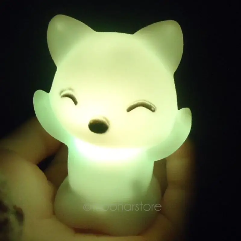 Sunny Dolls детская Милая Ночная лампа Рождественский светильник в виде животного для спальни 7 цветов ночной Светильник s Fox