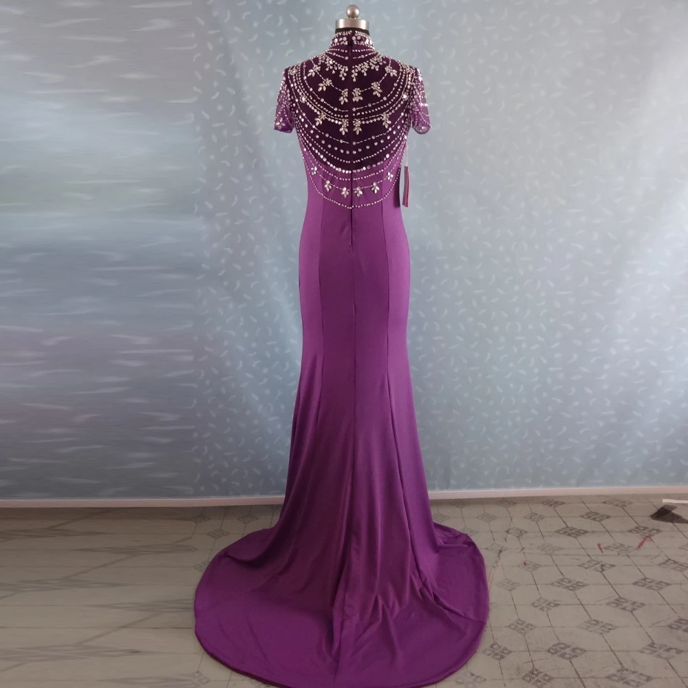 Vestido De Novia/платья знаменитостей с коротким рукавом и кристаллами длинные платья