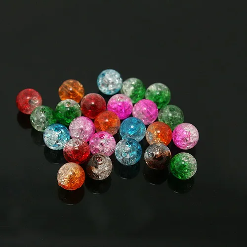 8mm Approx 100pcs Высокое качество 8 мм/10 мм/12 мм/14 мм/16 мм 13-100 шт случайный смешанный кракелированный акриловый бисер круглые бусины Spacer аксессуары для шитья - Цвет: 8mm Approx 100pcs