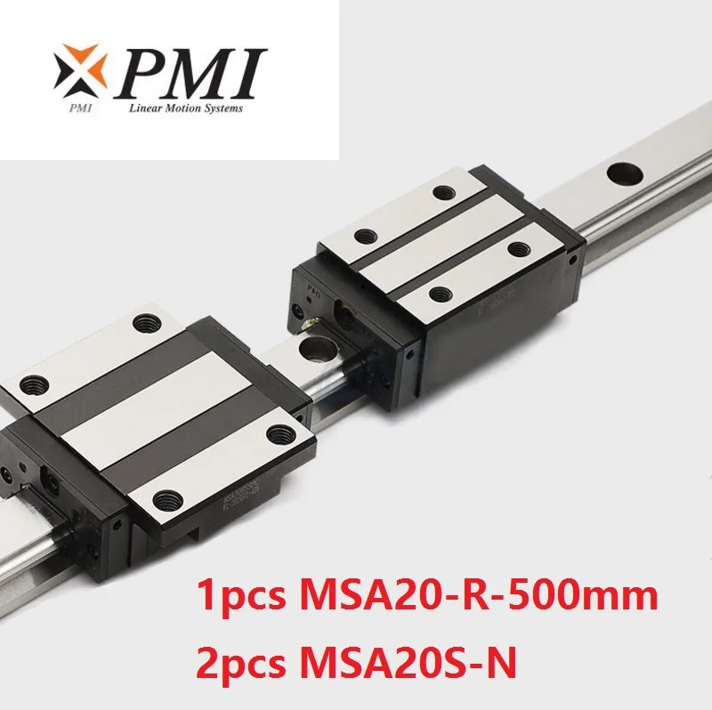 1 шт. Тайвань PMI MSA20-R 500 мм линейный направляющий рельс и 2 шт. MSA20S-N блок коляски для CO2 лазерный станок ЧПУ маршрутизатор MSA20SSSFCN