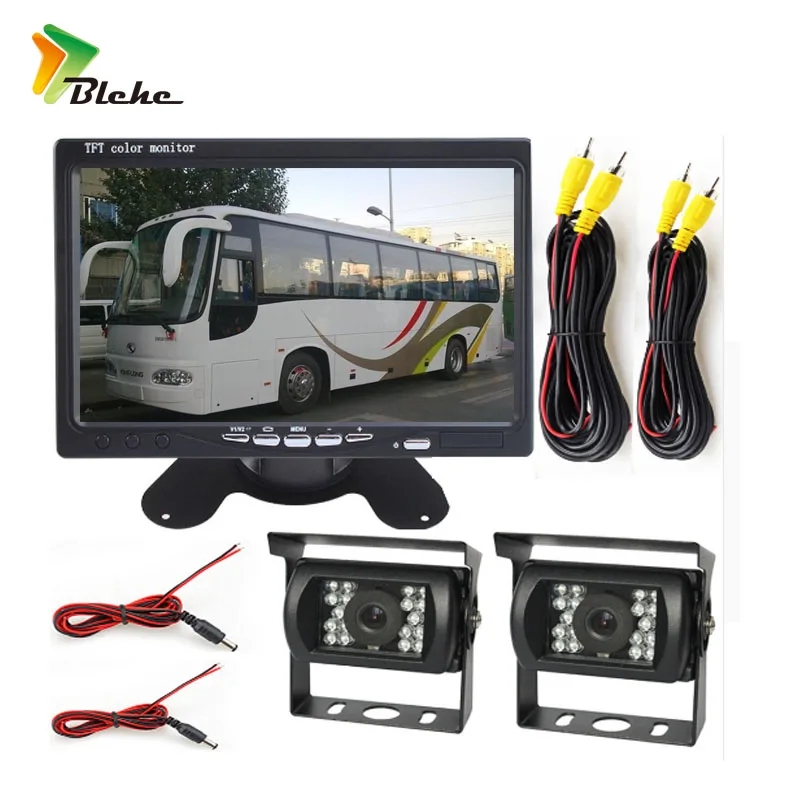 Монитор для парковки автобуса и грузовика Blchc DC 12-36 в с 2 камерами HD 7-дюймовый