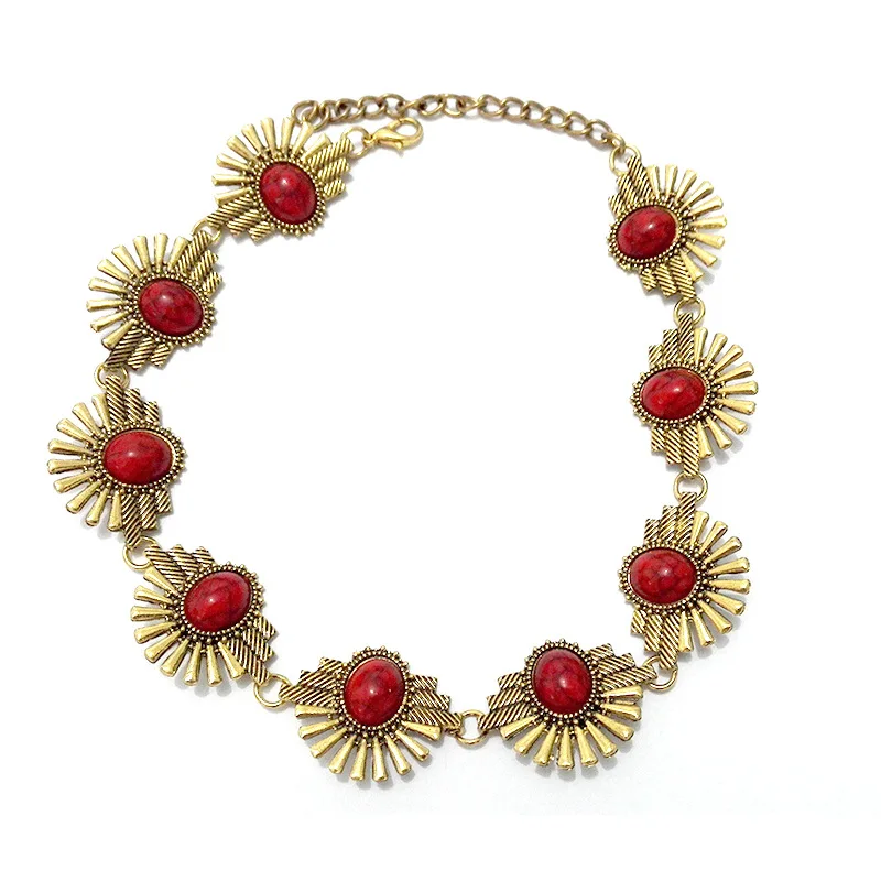 

Hot Boho Collar Choker Necklace For Women Fashion Ethnic Style Bohemian Beads Neck Jewelry