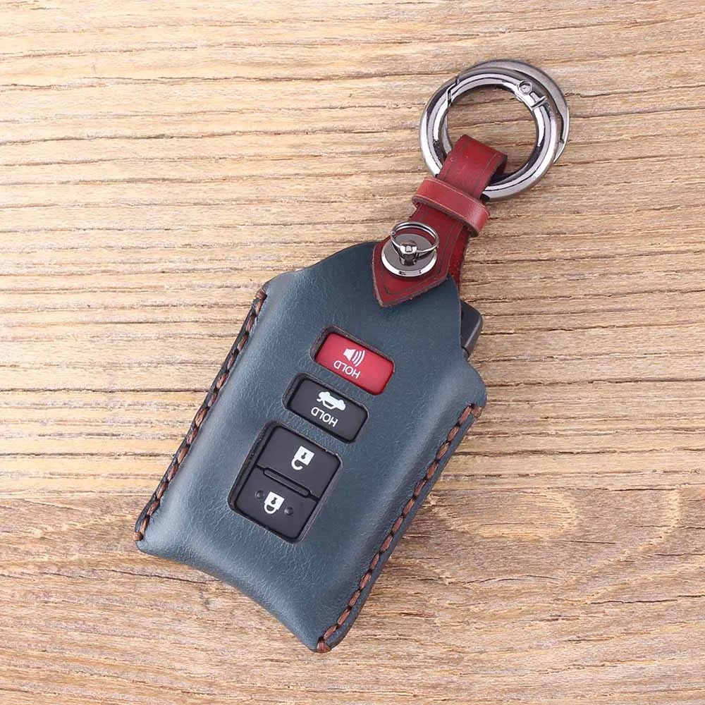 Dandkey чехол из натуральной кожи для ключей Fob 4 кнопки Toyota RAV4 Avalon Camry 2012 2013 2014 2015