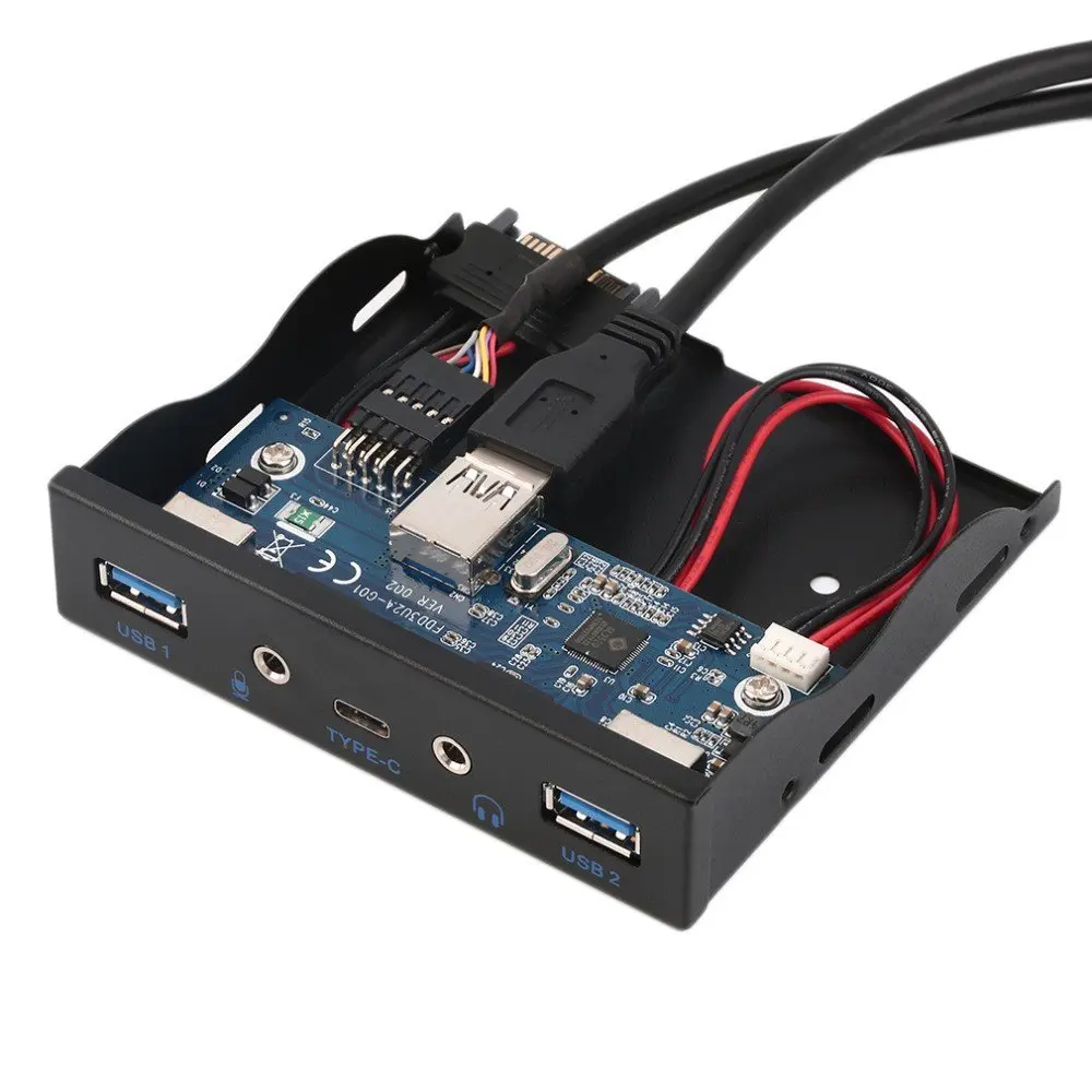 Передняя панель 3 5 дюйма флоппи-Бей 2 порта USB 0 концентратор с 1 аудиовыходом HD 1x