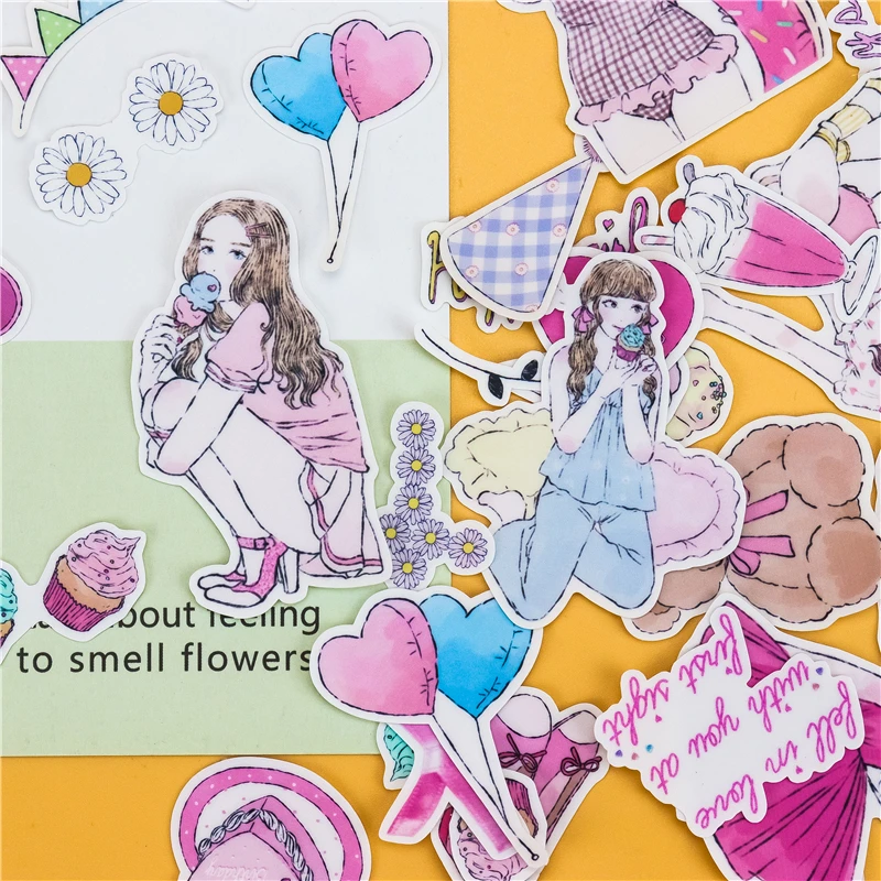 38 шт. креативные кавайные японские поделки и наклейки для скрапбукинга в стиле