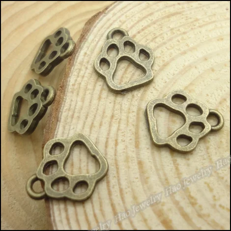 Подвеска Медвежонок из античного бронзового сплава цинка для браслетов и