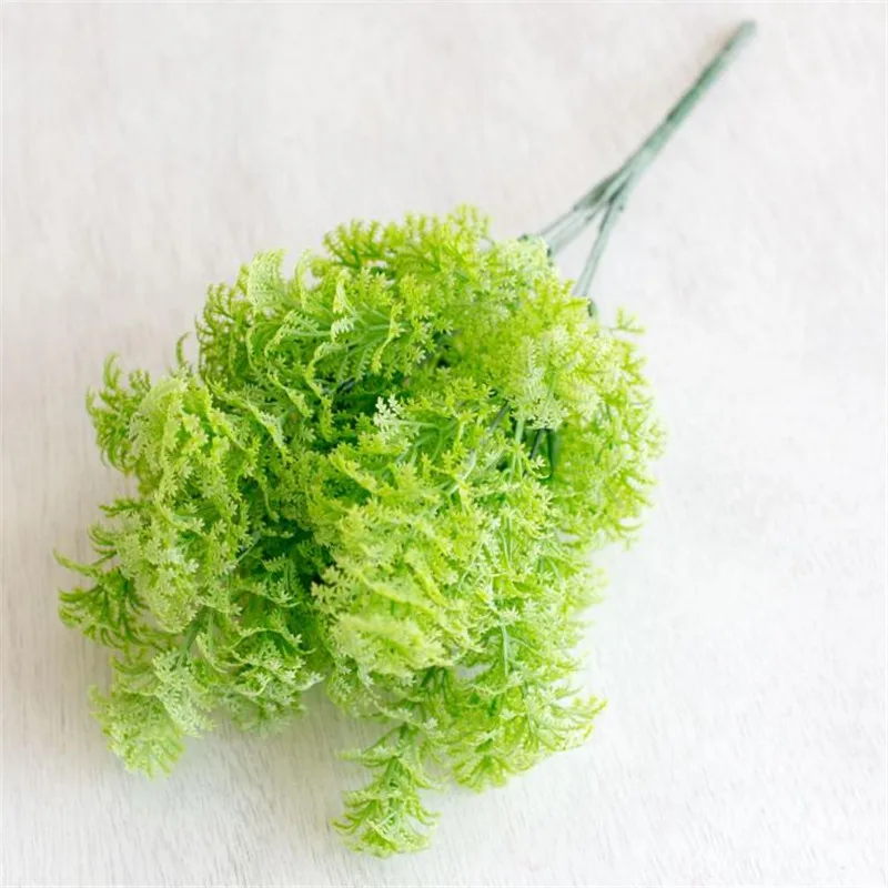 Искусственный зеленый пучок (7 стеблей/шт) Имитация Maidenhair Пластиковые Зеленые