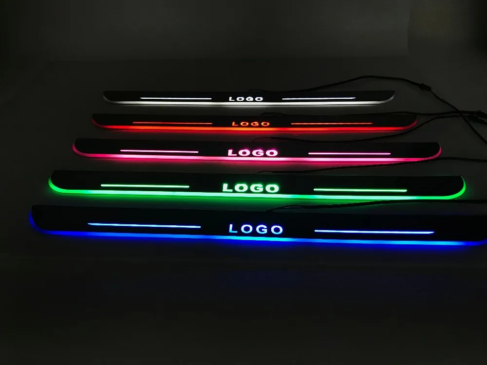 

eOsuns Led moving light scuff pedal for Kia Rio K2 2015-2018 daynamic door sill welcome pedal mouldings pedal