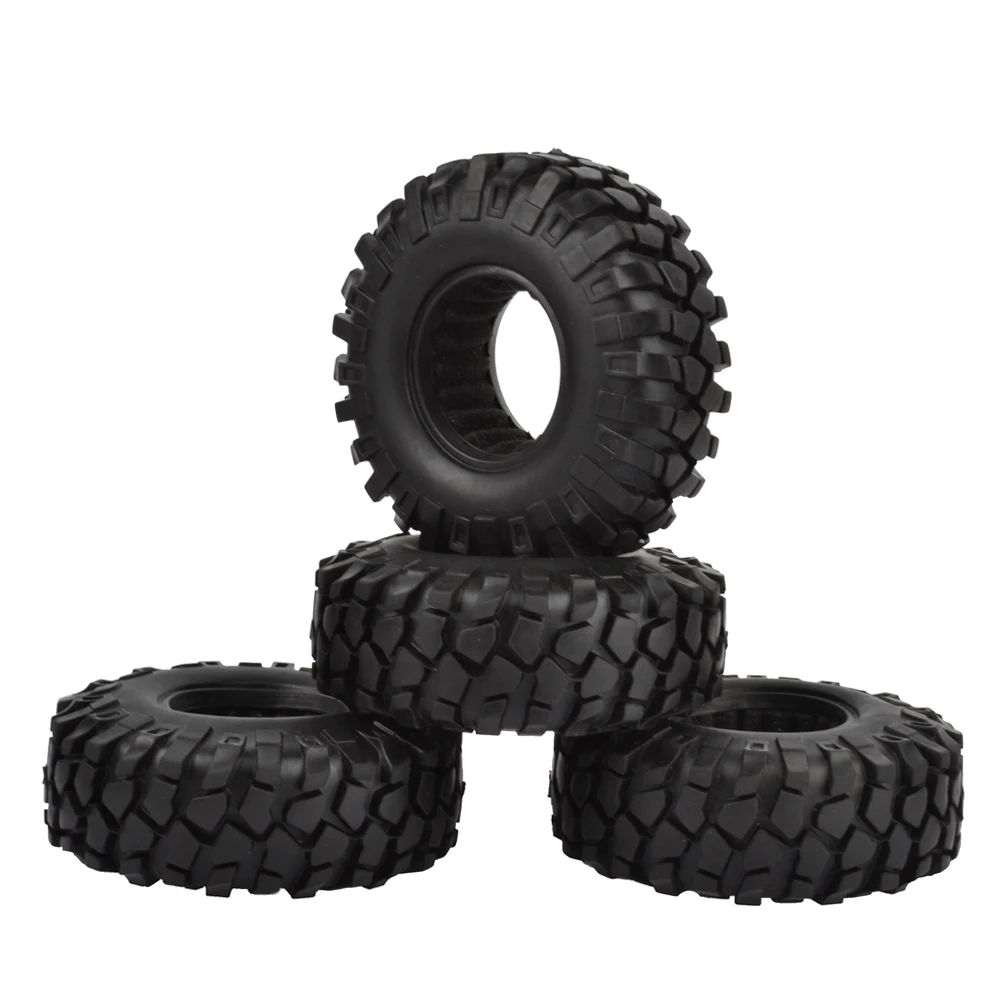 RCAIDONG 4 шт. 1," резиновые камни шины/колеса шины для осевой SCX10 90046 90047 TRX4 Tamiya CC01 D90 D110 1:10 RC Рок Гусеничный