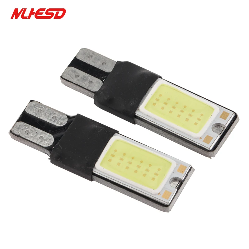 100 шт./лот T10 canbus 194 168 2825 W5W Клин Обратный лампа двухсторонняя 12smd COB светодиодный