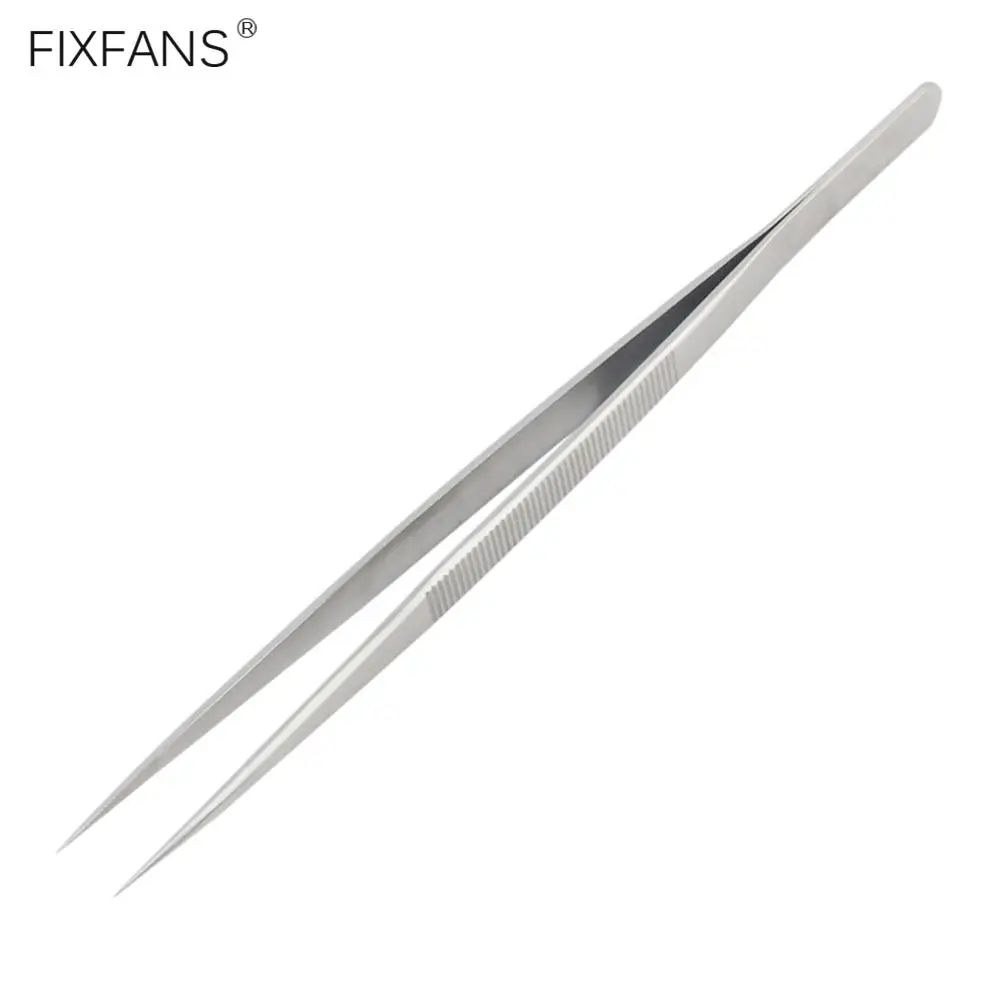 FIXFANS 165 мм Длинный прецизионный нержавеющая сталь tweezers нескользящий Пинцет для