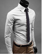 4 17 видов цветов мужские формальные рубашки чистый цвет мужские slim fit Мужчины костюм одежда Лидер продаж - Цвет: 4