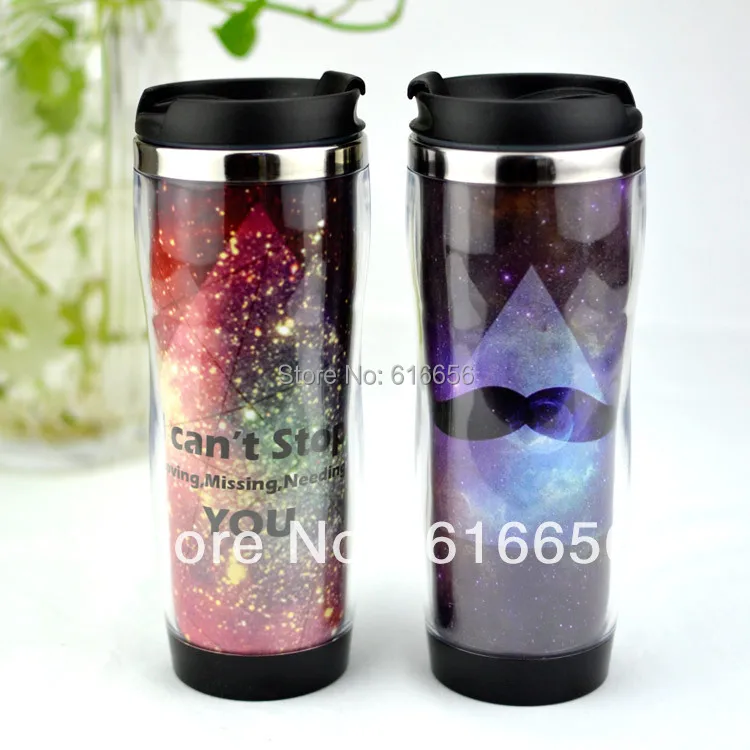 

Free Shiping 400ml/14oz Curvature Travel Mug Adversing Mug , Design Mug Wish Gift