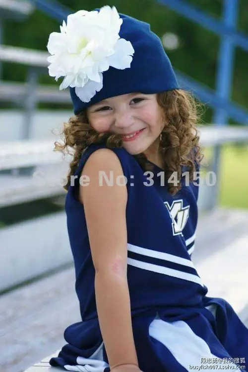 Детская зимняя модная шапка с розовым цветком 1 шт. | одежда и обувь