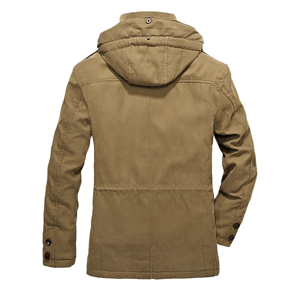LKBEST, большие размеры, L-4XL, утепленные мужские парки, 2 шт., высокое качество, хлопок, зимнее пальто, мужская верхняя одежда с капюшоном, ветрозащитная мужская куртка
