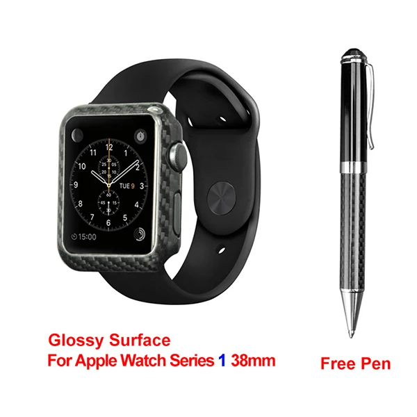 38mm Series 1 Glossy Mcase Новое поступление для Apple Watch чехол из углеродного волокна крышка 42mm38mm Роскошный ультра тонкий чехол из натурального углеродного волокна для iWatch чехол - Цвет: 38mm Series 1 Glossy