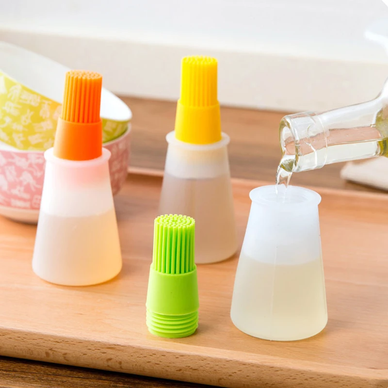 Wind Flower 1 Pcs Creative Silicone Rubber Leak Press Oil Control Bottle Cake Butter Bread Pastry Brush Utens | Дом и сад