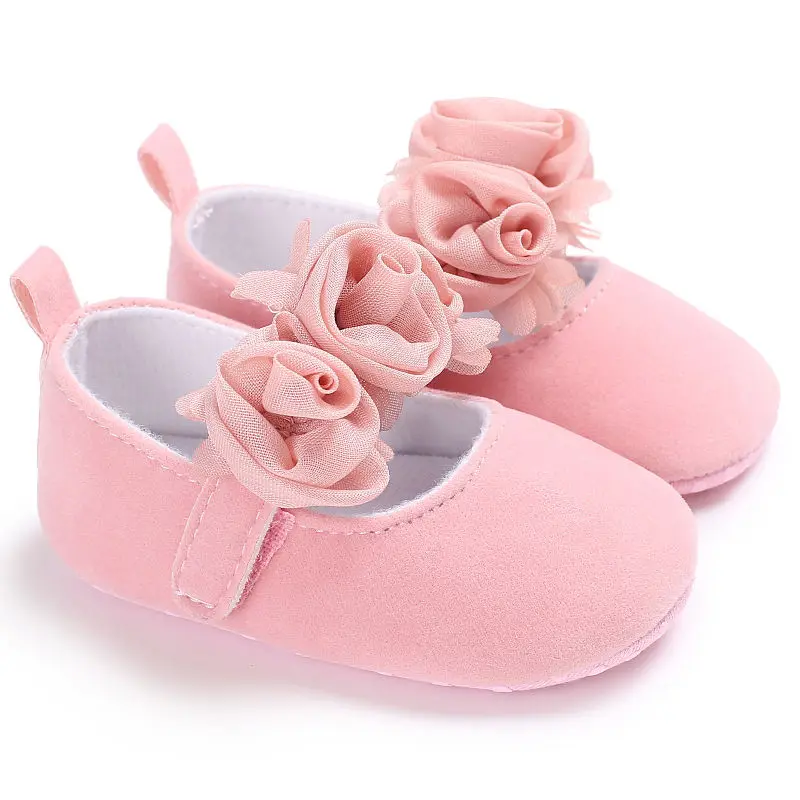 

Newborn Baby Shoes Kids Children Mary Jane Girls Rose Flower Soft Cotton First Walker Toddler Princess Dress Shoe Babe Prewalker