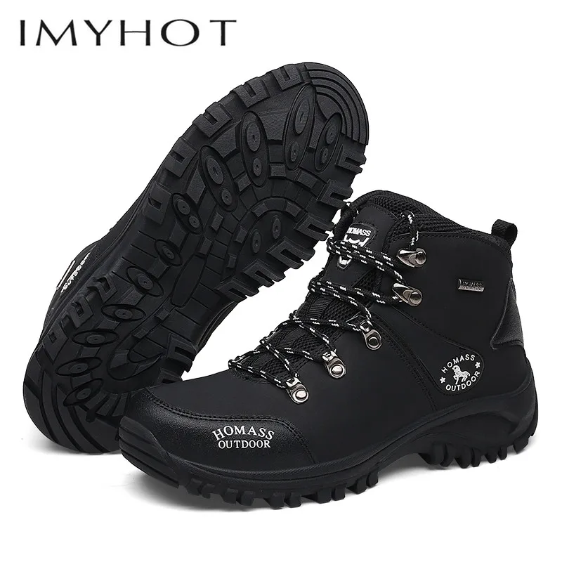 Мужские высокие походные ботинки водонепроницаемые Нескользящие кроссовки для