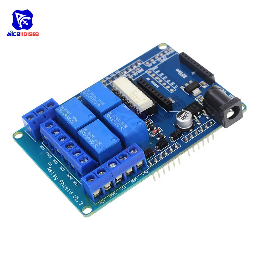 4 канальный 5 В релейный модуль Плата расширения Релейный Щит V1.3 для Arduino Xbee