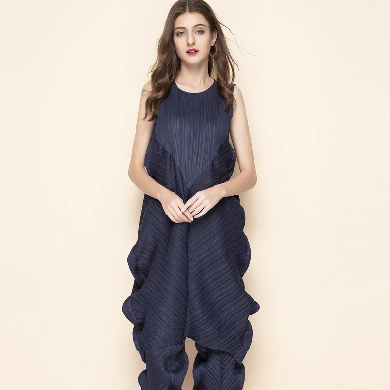Changpleat 2019 новые летние женские платья miяк плиссированные модные дизайнерские без
