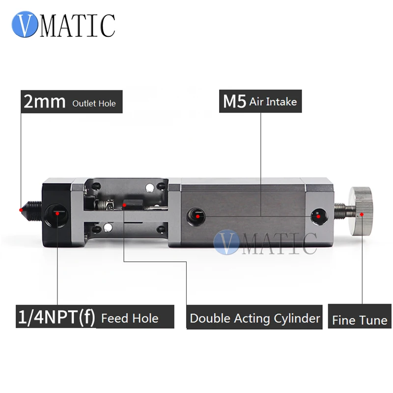 Free Shipping High Quality Double Acting Cylinder Suck Back Glue Liquid Dispensing Valve Gun