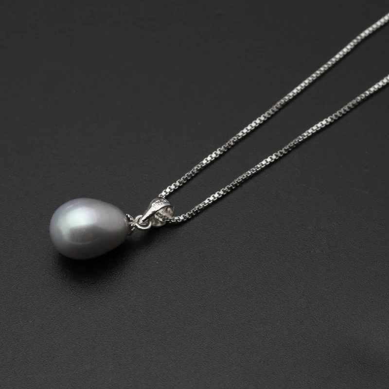 Женская подвеска из серебра 925 пробы с натуральным пресноводным жемчугом 8 9 мм 10