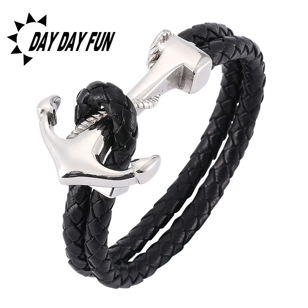 Bracelet for Men New Arrival Trendy Rope Anchor Bracelets Charm For Jewelry Gift Pulseira Masculina E767 | Украшения и аксессуары