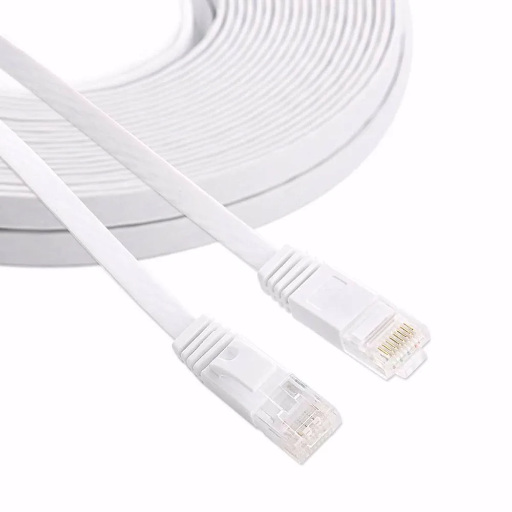 Billig 300 Teile/los 1m 3FT Ethernet Kabel Cat6 Flache Mit Clips, Netzwerk Kabel Mit Rj45 Snagless Anschlüsse-1m Weiß/schwarz/blau