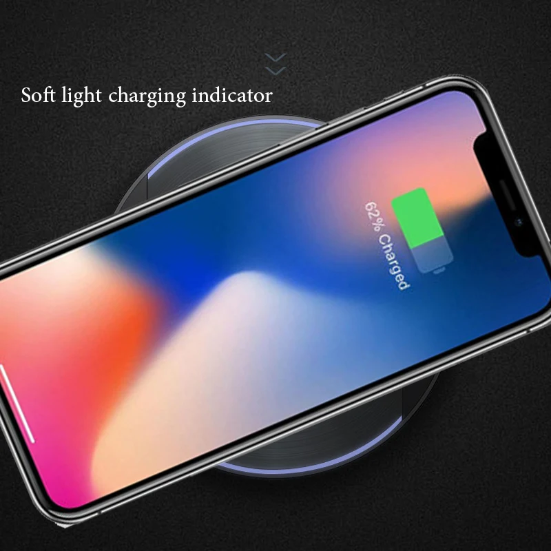 Qi Беспроводное зарядное устройство для iPhone X XS XR 8 Plus10W быстрая Беспроводная
