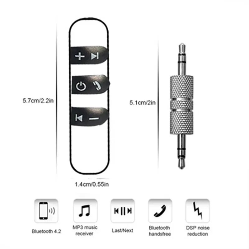 Автомобильный Bluetooth AUX 3 5 мм приемник громкой связи Вызов адаптер fm-передатчик