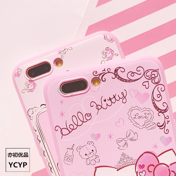 Чехол для iPhone XS Max Pink KT cat и переднее закаленное стекло X мягкие чехлы из ТПУ iphone 8 7 6