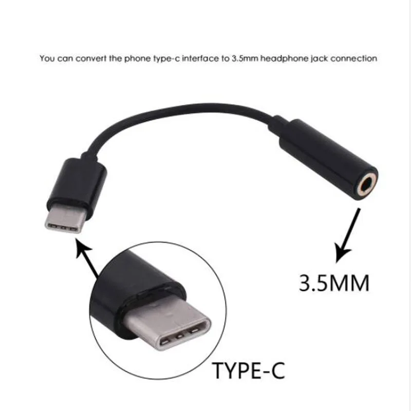 Usb кабель с портом типа C Male к 3 5 мм Jack разъемом подачи внешнего сигнала AUX