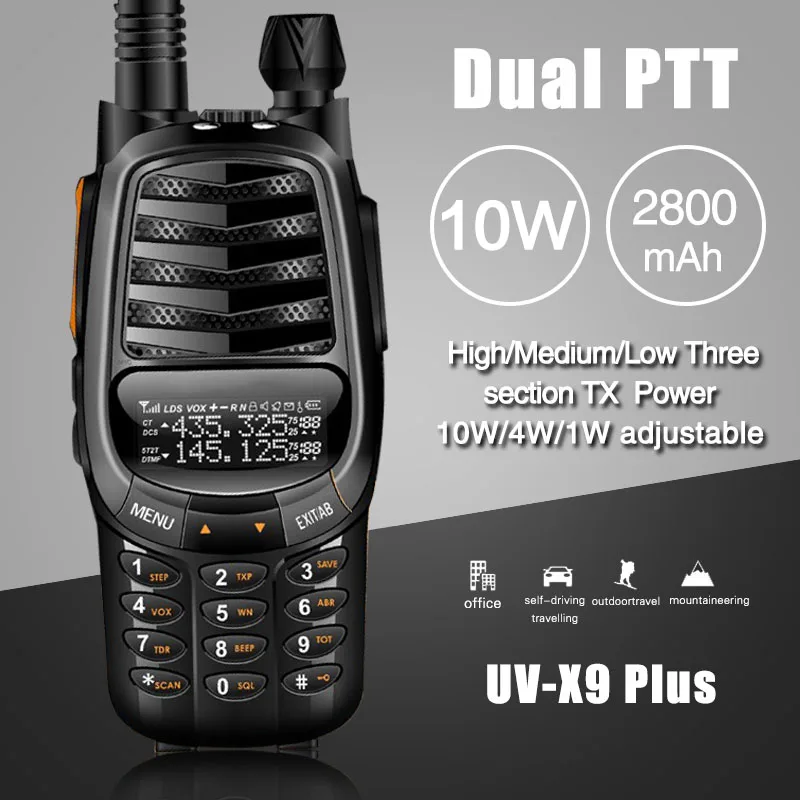 Портативная рация Baofeng UV X9 Plus 10 Вт два диапазона VHF/UHF км|Рации| |