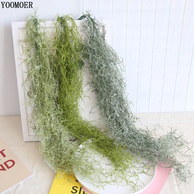 

YOOROMER New Artificial grass vine wall hanging plant rattan for home garden decor party wedding deocration greenery fake grass