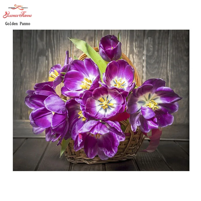 

Золотой панно, 5D, diy Алмазная вышивка, полная, квадратная, алмазная живопись, вышивка крестом, 3D, алмаз, мозаика, рукоделие, фиолетовый цветок ...