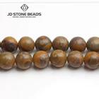 Натуральные Бамбуковые листья, камень, желтая бусина, индивидуальный дизайн, подарки, аксессуары, размер 4, 6, 8, 10 мм, Круглый драгоценный камень для изготовления ювелирных изделий