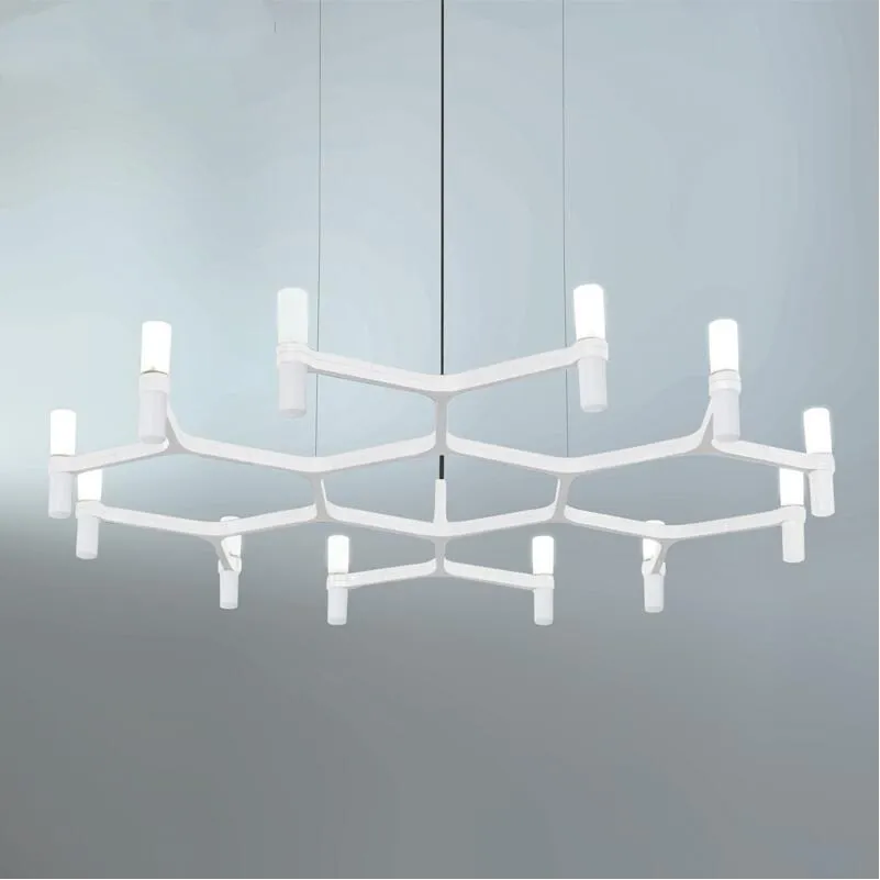 Светодиодные люстры G9 в стиле пост модерн двухуровневые светильники форме