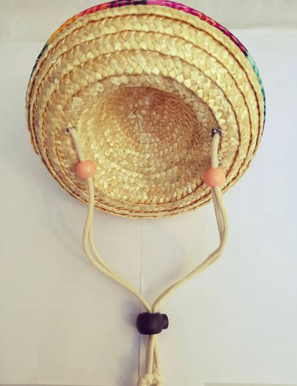 MUQGEW Multicolor Dog Cat Mexican Straw Sombrero Hat Pet Adjustable Buckle Costume Dog Cat Straw hat pet supplies dog products