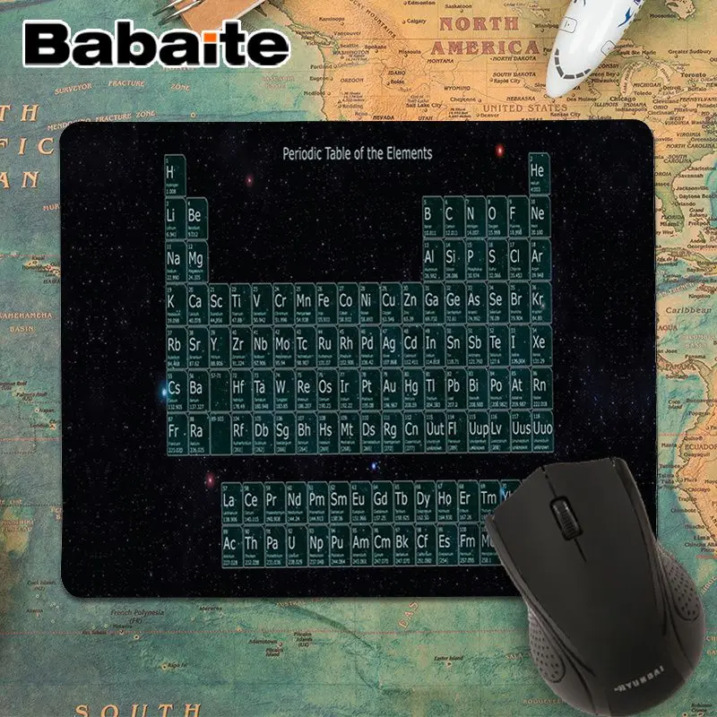 No LockEdge 18x22cm Babaite Новая печатная Таблица из элементов настраиваемый игровой коврик для мыши для ноутбука DIY дизайн игровой с узором No Lockedge mousepad - Цвет: No LockEdge 18x22cm