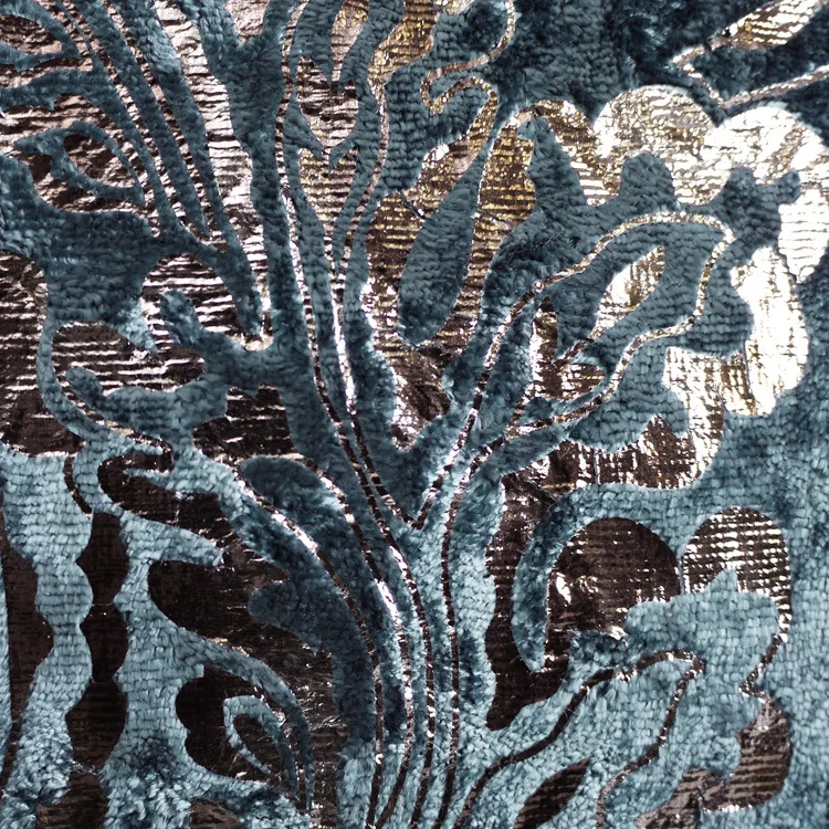 Luxury Blue Flannel Bronzing Fabric Cushions Cover High Quality Solid Gold Foil Stamping Throw Squard Pillow Covers | Дом и сад