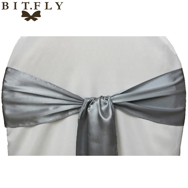 BIT. FLY/1 шт. атласные свадебные стулья 15x275 см с узелком, вечерние украшения для стульев, галстуки-бабочки для свадьбы, отеля, банкета