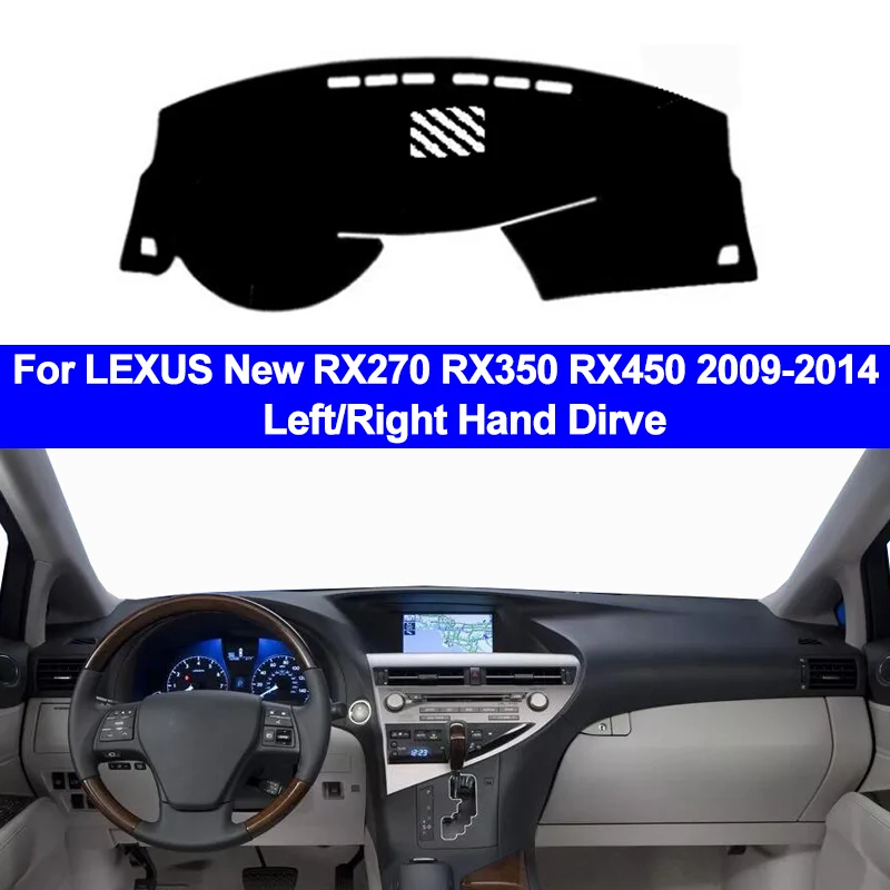2 Layers Car Inner Dashboard Cover For LEXUS New RX270 RX350 RX450 2009- 2011 2012 2013 2014 Dash Mat Sun Shade Pad Car Styling