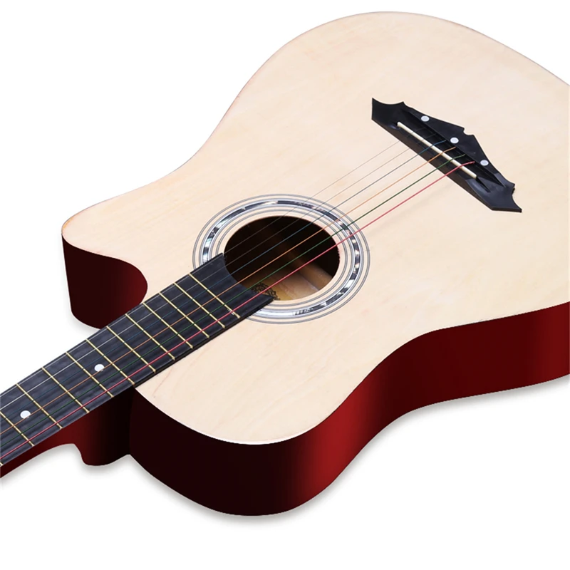 Free shipping 38 Inch Beginner Introduction Ballad Luck It Wood Guitar Novice Practice Musical Instrument Men And Women Student | Спорт и