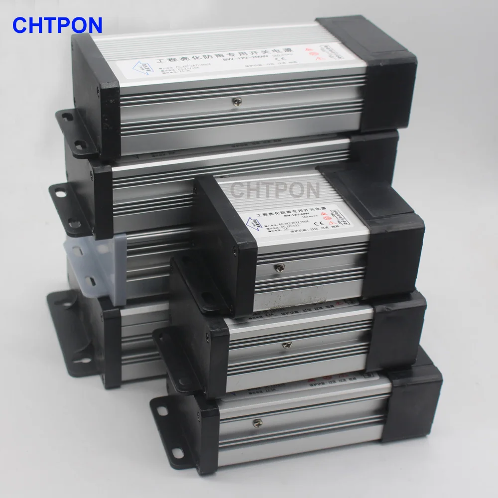 DC12V AC220V 60 Вт 100 200 250 400 LED Драйвер освещение Трансформатор непромокаемый источник