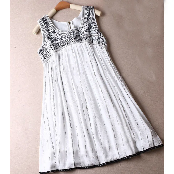 Женская одежда женское студенческое платье на весну-лето синее белое Полосатое OL