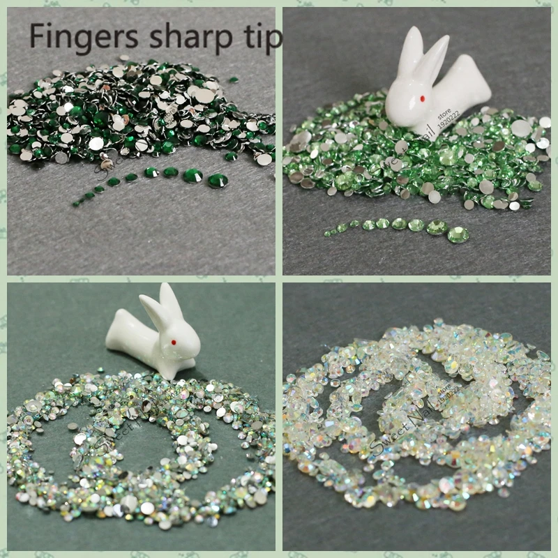 

1000 шт., акриловые декоративные ногти, 4 цвета на выбор