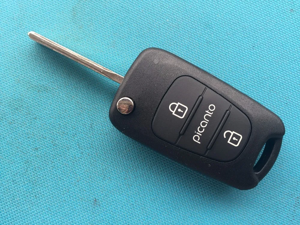 1 шт. Новый Сменный складной чехол для Hyundai Picanto 3 кнопки дистанционный флип-ключ