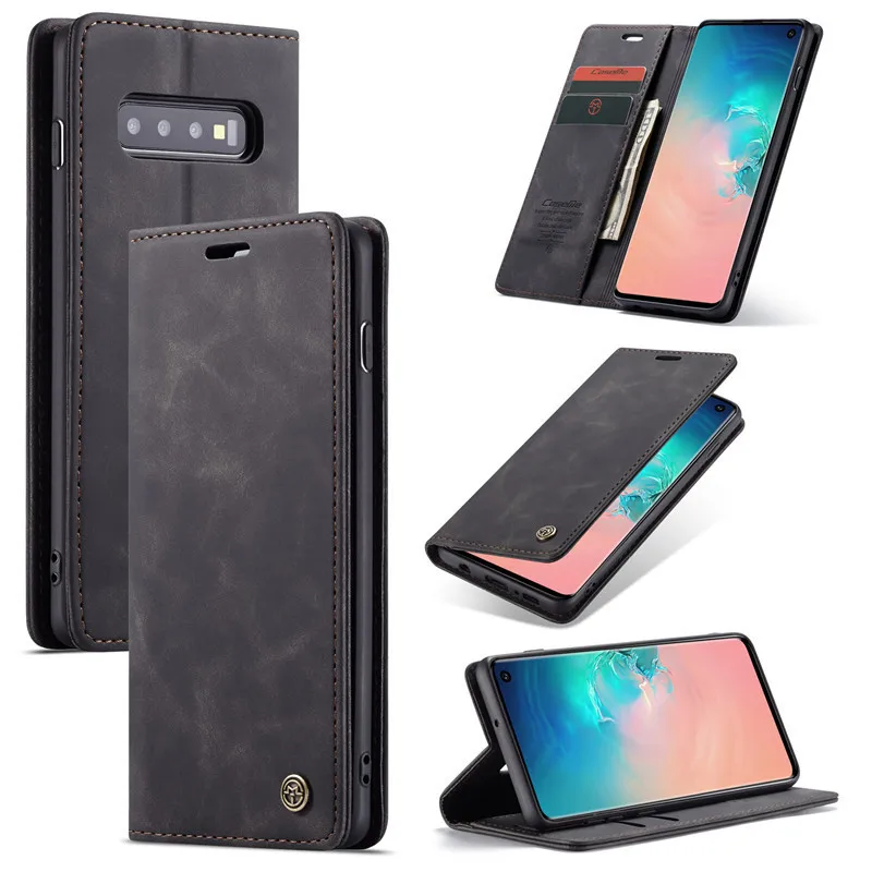 S7 S8 S9 чехол для Sansung Galaxy Edge + деловая винтажная Автоматическая адсорбционная карта