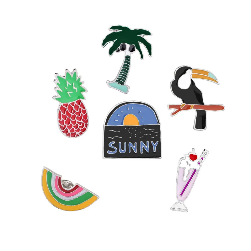 Высокое качество модная и креативная брошь в виде птицы кокосовое дерево